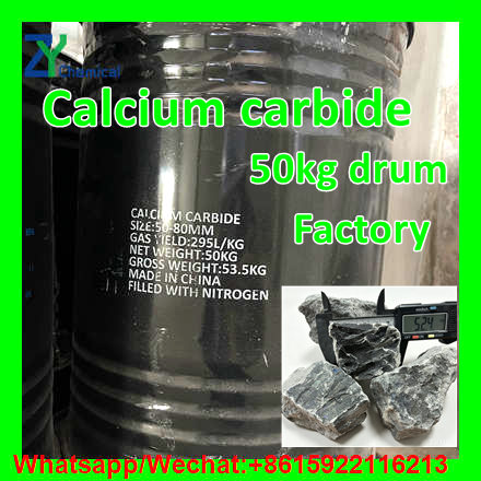 buy chinese Direct factory high Gas Yield calcium carbide 50kg drum price for sale