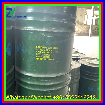 Calcium carbide 25-50mm 100kg drum price per ton in China