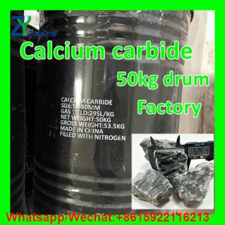 buy chinese Direct factory high Gas Yield calcium carbide 50kg drum price for sale