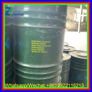 Calcium carbide 25-50mm 100kg drum price per ton in China